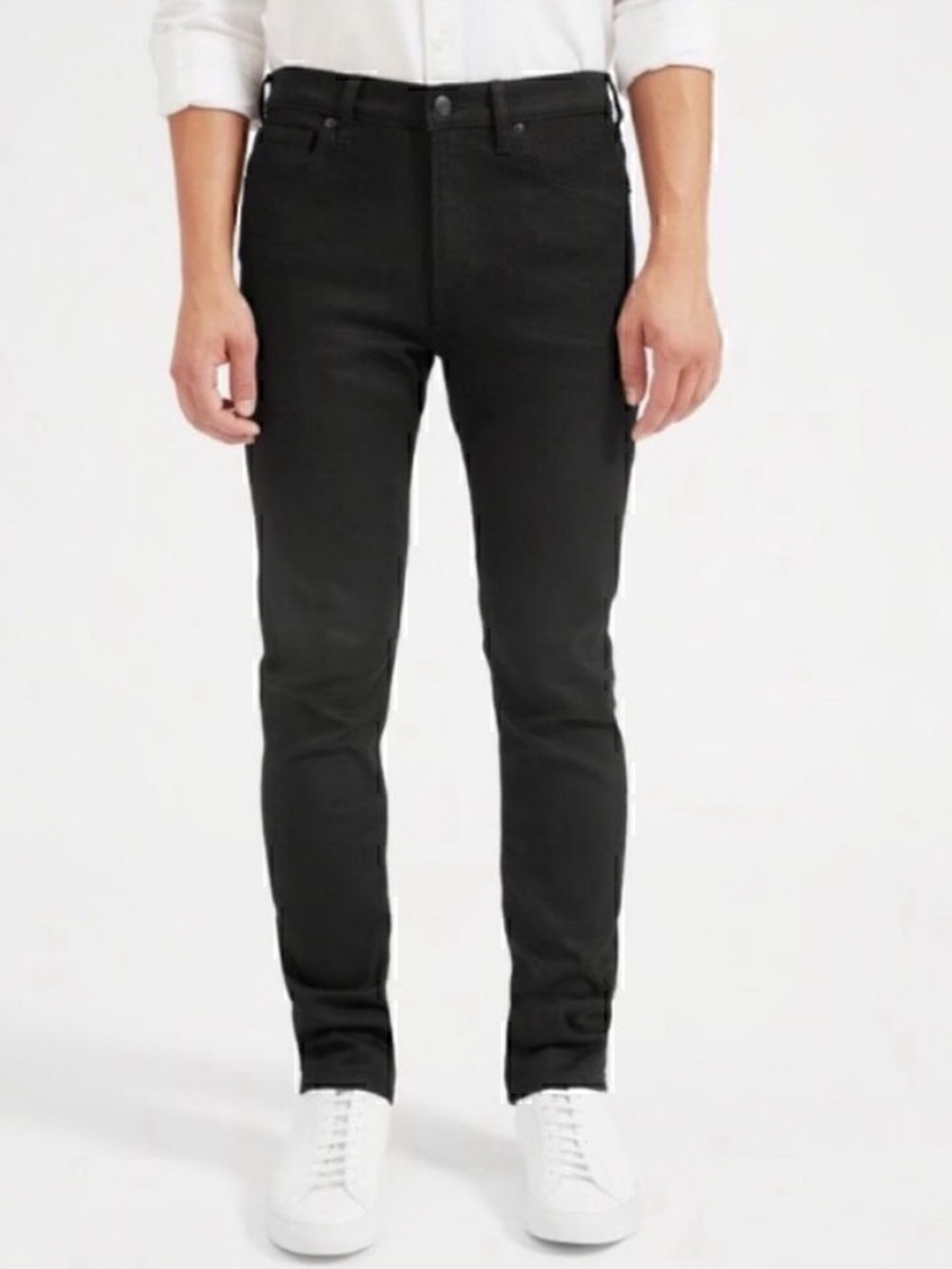 NWT Everlane The Slim 4-Way Stretch Organic Jean Uniform in Black Size 34 X 34